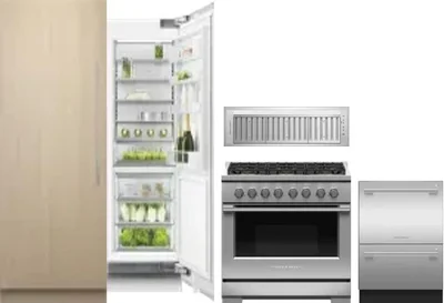 5 Piece Package Includes Refrigerator, Freezer, Range, Hood And Dishwasher